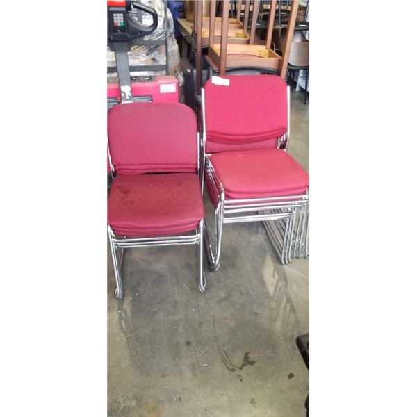 SET OF 10 STACKING CHAIRS