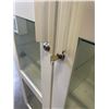 Image 4 : WHITE IKEA GLASS DOOR CABINET W/ KEY