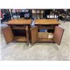 Image 2 : 2 VINTAGE 2 DOOR END TABLES W/ INSIDE DRAWER