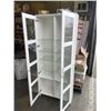 Image 2 : WHITE IKEA GLASS DOOR CABINET W/ KEY