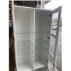 Image 3 : WHITE IKEA GLASS DOOR CABINET W/ KEY