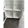 Image 4 : WHITE IKEA GLASS DOOR CABINET W/ KEY