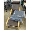 Image 1 : IKEA BENTWOOD CHAIR AND OTTOMAN W/ EXTRA CUSHION