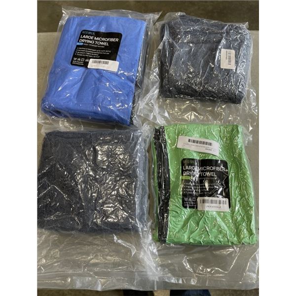 LOT OF 4 NEW MICROFIBRE HAND TOWELS