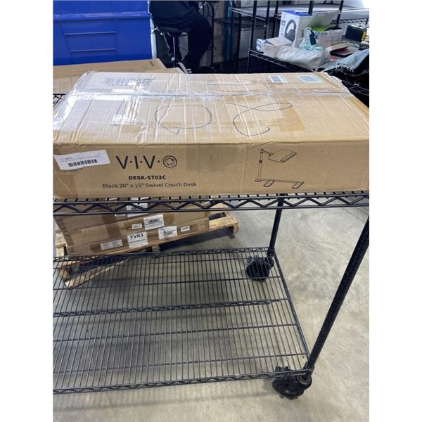 VIVO BLACK 20"X15" SWIVEL COUCH DESK