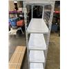 Image 3 : NEW WHITE METAL SHELVING UNIT WITH REAR CAGE BACKING 48" WIDE, 70 INCH TALL, 16 INCH DEEP, 5 TIER