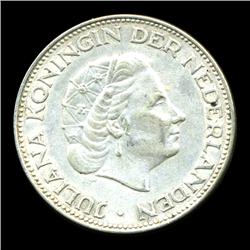 1962 Netherlands 2.5 Gilder Silver AU+ (COI-5771)