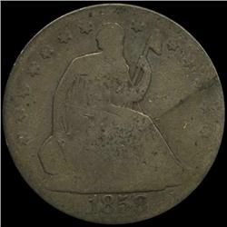 1858 Seated Half Better Circulated (COI-5872)