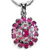 Image 1 : 22.88ct Gorgeous Real Top Red Burma Ruby Sterling Pendant (JEW-1563)