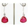 Image 1 : 38.75ct Sumptuous Earrings Trillion Cut Top Red Topaz  (JEW-1592)