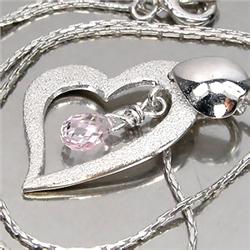 13.67ct. Ravishing Pink Sapphire Necklace Pendant 16" (JEW-1607)