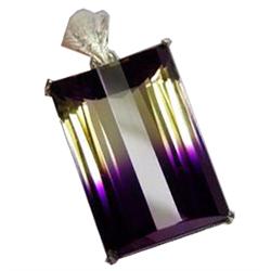 90.30ct Sterling Pendant Top Yellow-Purple Ametrine (JEW-1642)