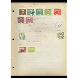 1918 Czechoslovakia Hand Made Stamp Collection Album Page  12 Pieces (STM-0075)
