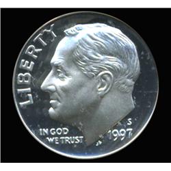 1997S Roosevelt Silver Dime Graded ICG PR70 DCAM (COI-6419)