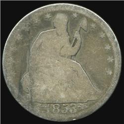 1853 Seated Half Better Circulated (COI-5795)