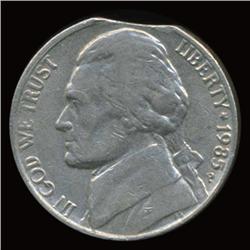 1985P Jefferson Nickel Clip Error Hi Grade (COI-5125)