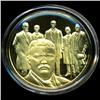 Image 1 : .75oz Franklin Mint PR70 DCAM 24k plated Sterling Silver Round History of the American Presidency T.