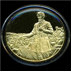 .75oz Franklin Mint PR70 DCAM 24k plated Sterling Silver Round History of the American Presidency A.
