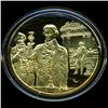 Image 1 : .75oz Franklin Mint PR70 DCAM 24k plated Sterling Silver Round History of the American Presidency A.
