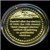Image 2 : .75oz Franklin Mint PR70 DCAM 24k plated Sterling Silver Round History of the American Presidency T.