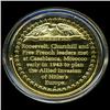 Image 2 : .75oz Franklin Mint PR70 DCAM 24k plated Sterling Silver Round History of the American Presidency F.