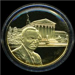 .75oz Franklin Mint PR70 DCAM 24k plated Sterling Silver Round History of the American Presidency H.