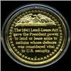 Image 2 : .75oz Franklin Mint PR70 DCAM 24k plated Sterling Silver Round History of the American Presidency F.