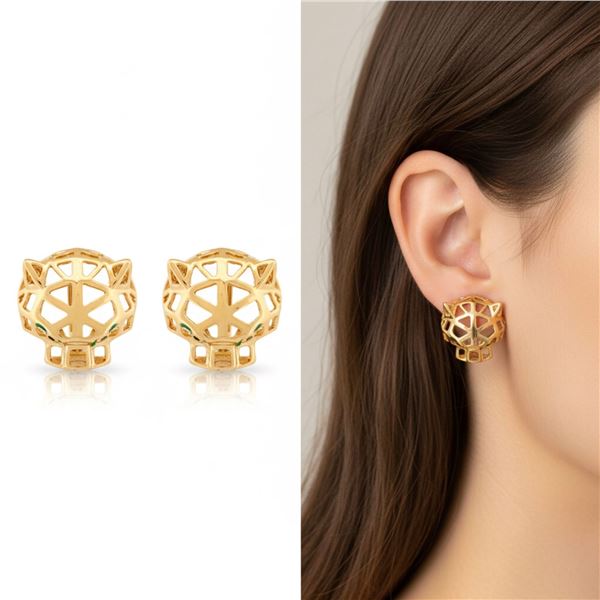 Lingna 18kt Custom Minimalist Panther Head Earring