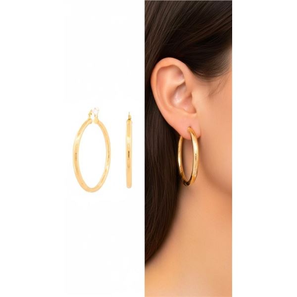 Lingna 18kt Oro Laminado Large Hoop Earrings