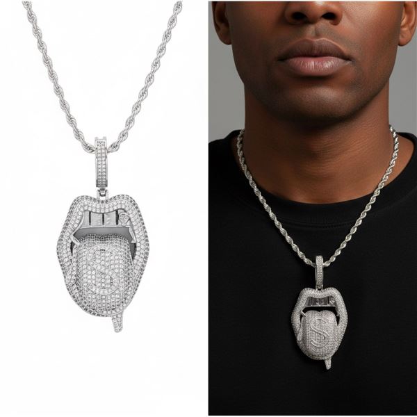 "Urban Ice " Collection Silver/Rhodium 20" Rope Ne
