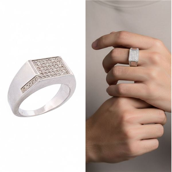 18kt Rhodium Layered Oro Laminado Genuine Moissani