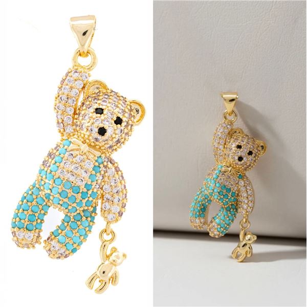 18kt Gold Overlay Oro Laminado Bearbrick Bear w/Ch