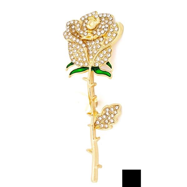 18kt Luxurious G.P. Hand Made Rose Broach/Pin Diam