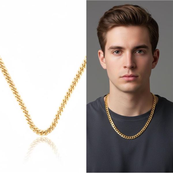 18kt Gold-Overlay Oro Laminado 28" Necklace/Chain,