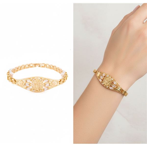 18kt Gold Layered Oro Laminado St. Judes Diamond C