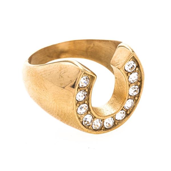 18kt G.P. Horseshoe Ring Size 13