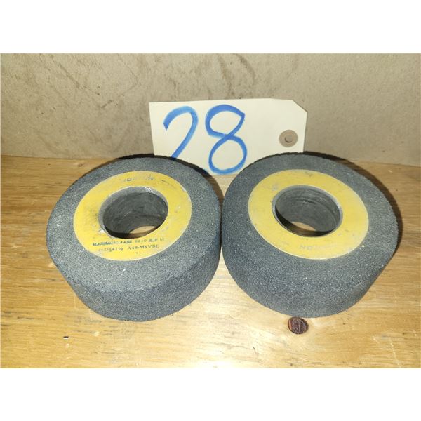 Set of Norton Grinding Wheels 4" x 1"1/2 x 1"1/2
