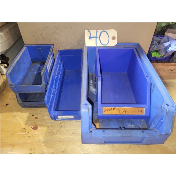 Lot(5) of Bac de plastique / Blue Plastic Bin