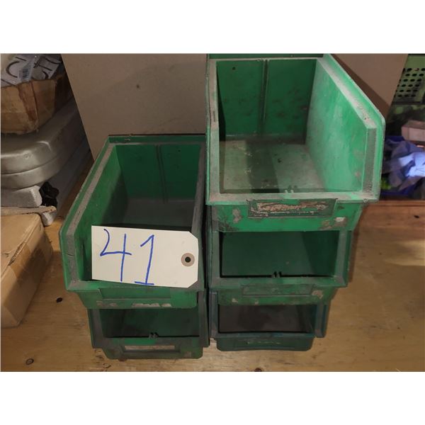 Lot(5) of Bac de plastique / Green Plastic Bin