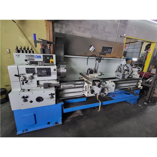 TOS SN 50C Lathe 20" x 80" with Borshan Digital Read Out