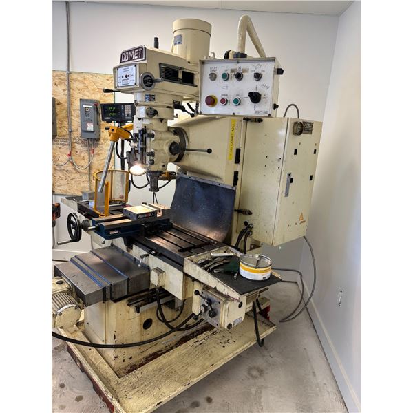 COMET Milling with FANUC Digital Read Out , Oil system & Feeds 575v 3ph 5hp