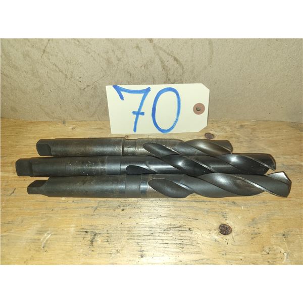 Lot(3) of Taper Shank Drill 7/8" - 15/16" - 31/32"