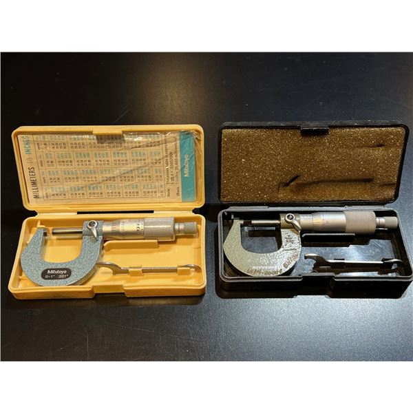 Set of Mitutoyo Micrometer 0-1"