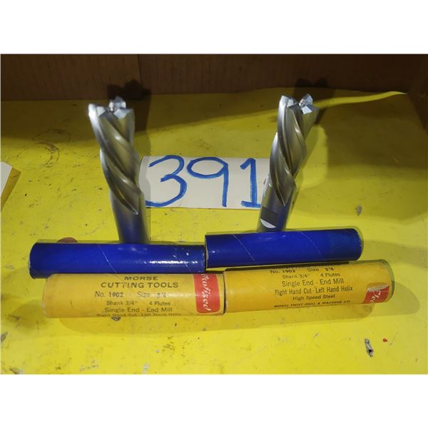 MORSE HSS R.H. Cut End Mill 3/4" 4fl. L.H. Helix
