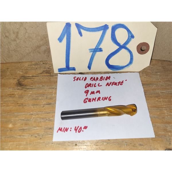 Guhring Solide Carbide Drill 9mm (regrinded tip)