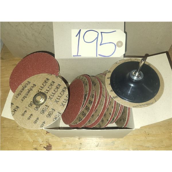 Box(25) of Quick Change Disc 4"1/2 with Mandrel 4"