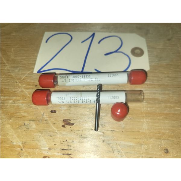 Set(2) of New Solid Carbide End Mill 1/8" 4fl.