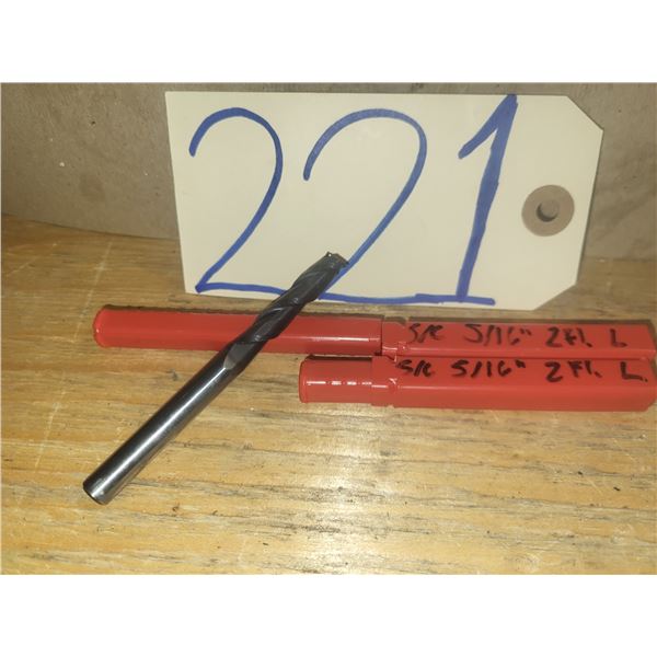 Set(2) of Solid Carbide Long End Mill 5/16" 2fl.