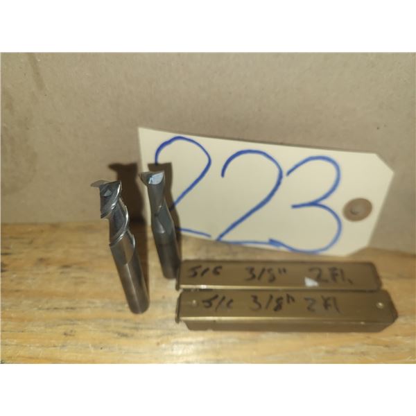 Set(2) of Solid Carbide End Mill 3/8" 2fl.