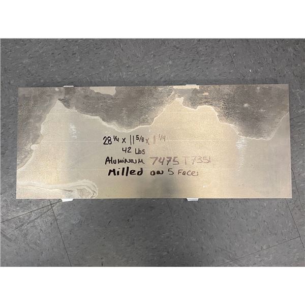 Aluminum Plate 28"1/4 x 11"5/8 x 1"1/4